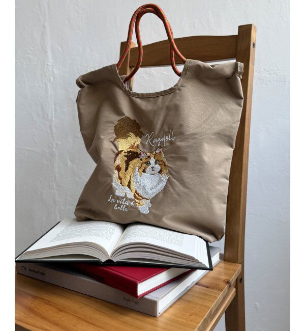 Lbc with Life「アニマル刺繍コードトートバッグ」|その他|ベージュ