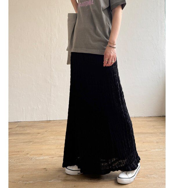 Lbc with Life「ポコポコフレアロングスカート」|スカート|