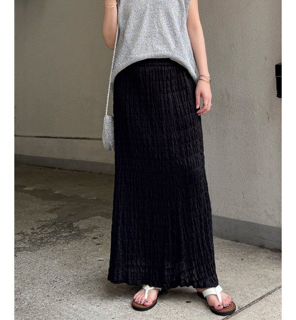 Lbc with Life「ポコポコフレアロングスカート」|スカート|