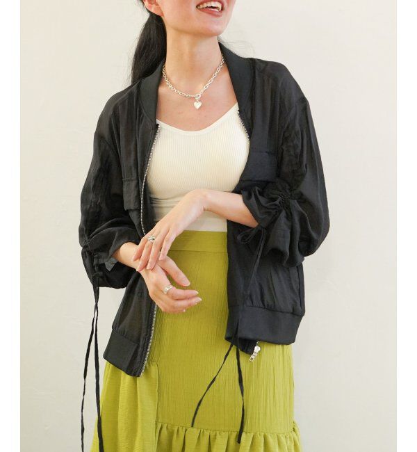 VENCE share style「袖ドロストシアーMA-1」|ブルゾン・スタジャン|