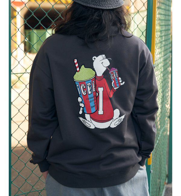 VENCE share style「ICEE サガラ刺繍トレーナー」|スウェット・ジャージ|チャコール