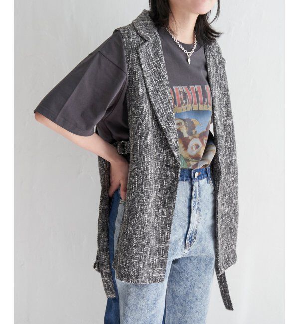 VENCE share style「ツイードサイドベルトベスト」|その他|