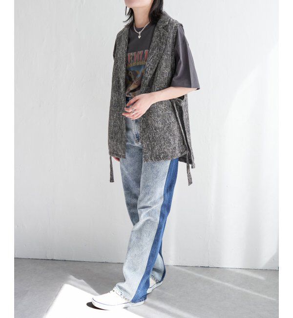 VENCE share style「ツイードサイドベルトベスト」|その他|