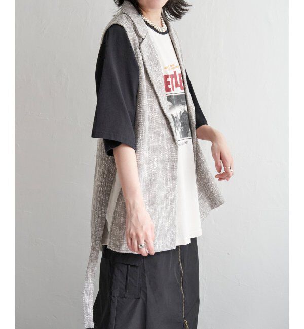 VENCE share style「ツイードサイドベルトベスト」|その他|