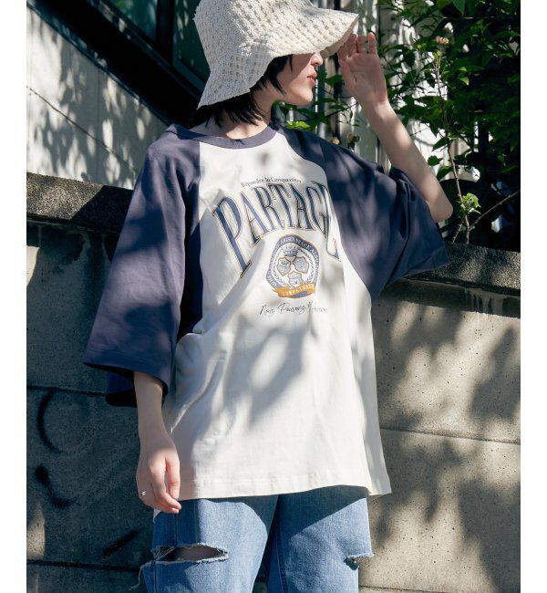 VENCE share style「カレッジ配色ラグランT」|Tシャツ・カットソー|ソノタA