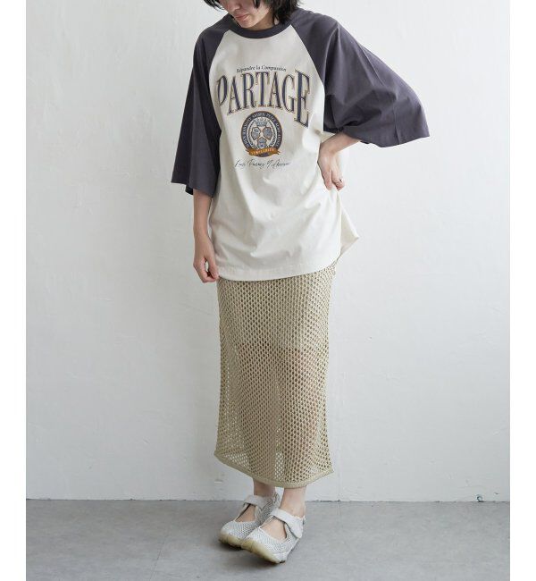 VENCE share style「カレッジ配色ラグランT」|Tシャツ・カットソー|