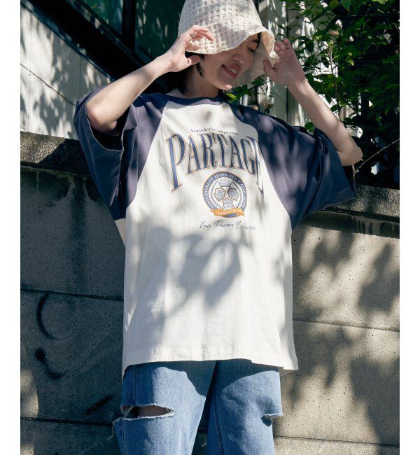 VENCE share style「カレッジ配色ラグランT」|Tシャツ・カットソー|