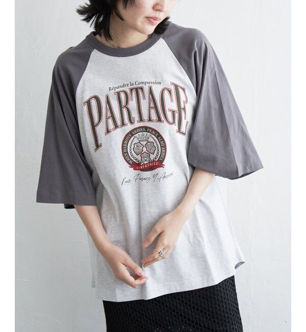 VENCE share style「カレッジ配色ラグランT」|Tシャツ・カットソー|ソノタB