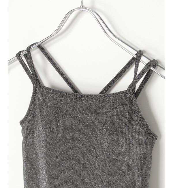 VENCE share style「ラメカットソーバッククロスキャミソール」|タンクトップ|