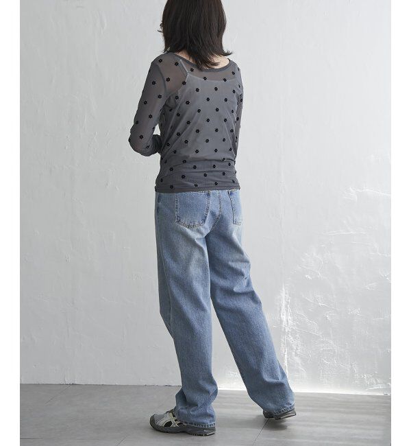 VENCE share style「シアーフラワーフロッキープルオーバー」|Tシャツ・カットソー|