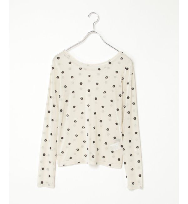 VENCE share style「シアーフラワーフロッキープルオーバー」|Tシャツ・カットソー|