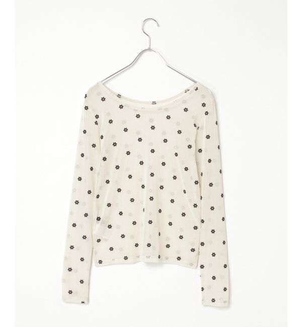 VENCE share style「シアーフラワーフロッキープルオーバー」|Tシャツ・カットソー|