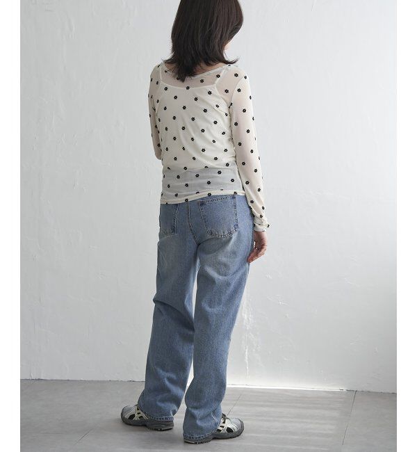 VENCE share style「シアーフラワーフロッキープルオーバー」|Tシャツ・カットソー|