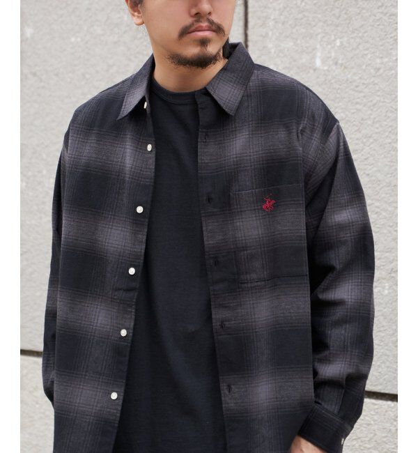 VENCE share style「BEVERLY HILLS POLO CLUB ネルチェックシャツ」|シャツ・ブラウス|ブラック