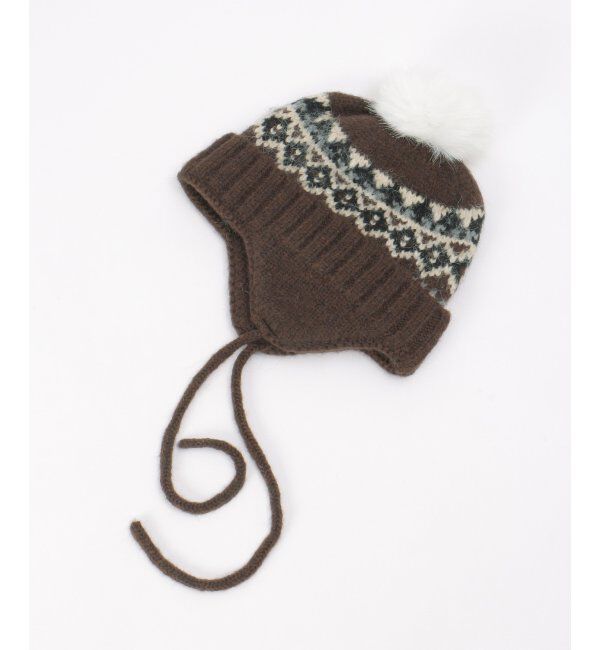 VENCE share style「ノルディック柄ニット帽」|ニット帽|ブラウン