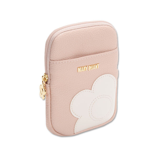 MARY QUANT「シュリンクデイジーパッチ リップポーチ」|ポーチ|ピンク