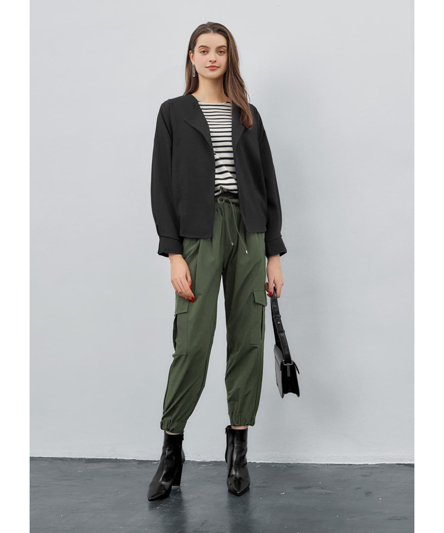 STYLE DELI「オープンカラードルマンジャケット」|ノーカラージャケット|