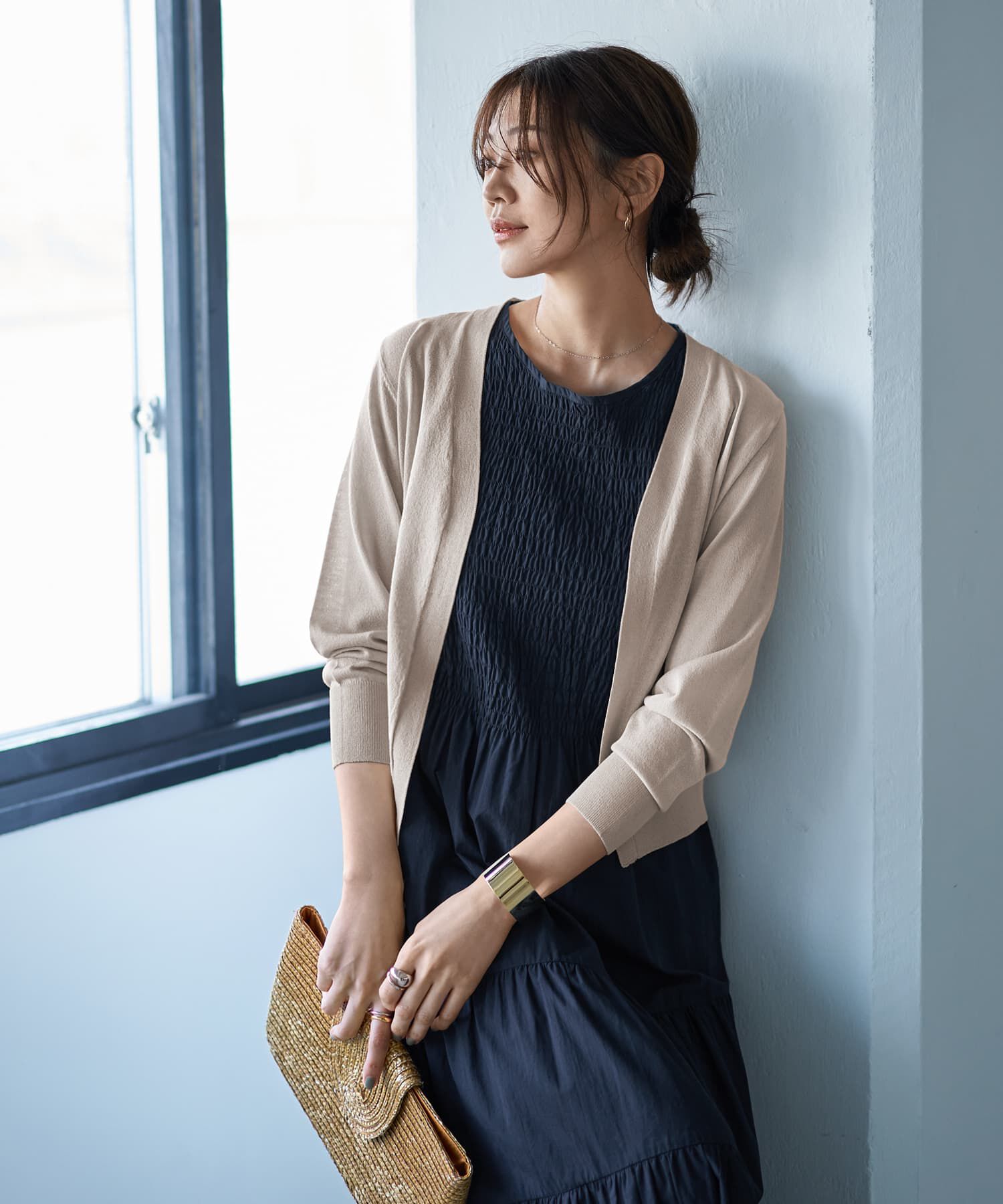 STYLE DELI「【ウエスト丈】シアーサマーカーディガンC」|カーディガン|ベージュ
