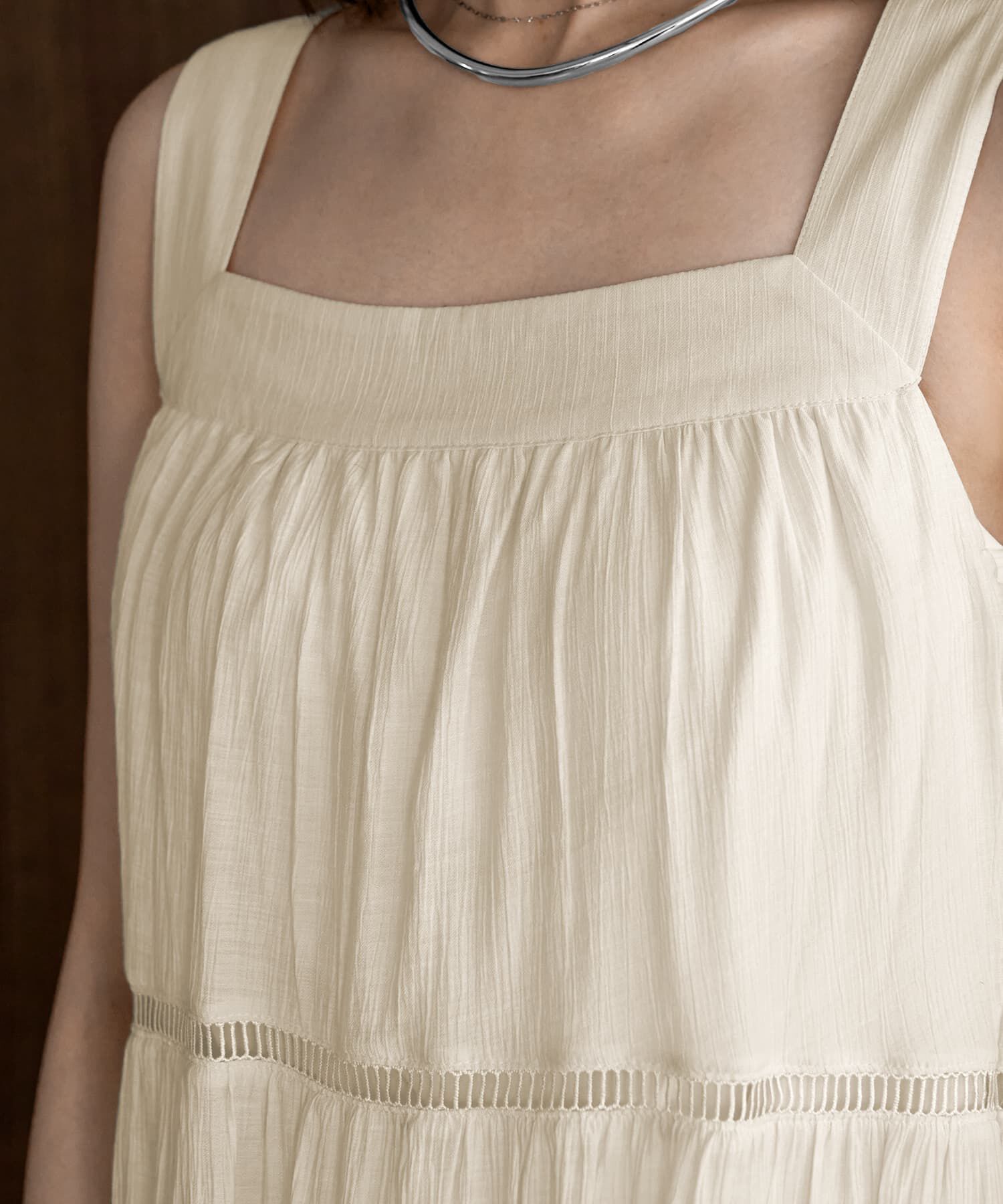 STYLE DELI「楊柳ティアードロングワンピース」|ワンピース|