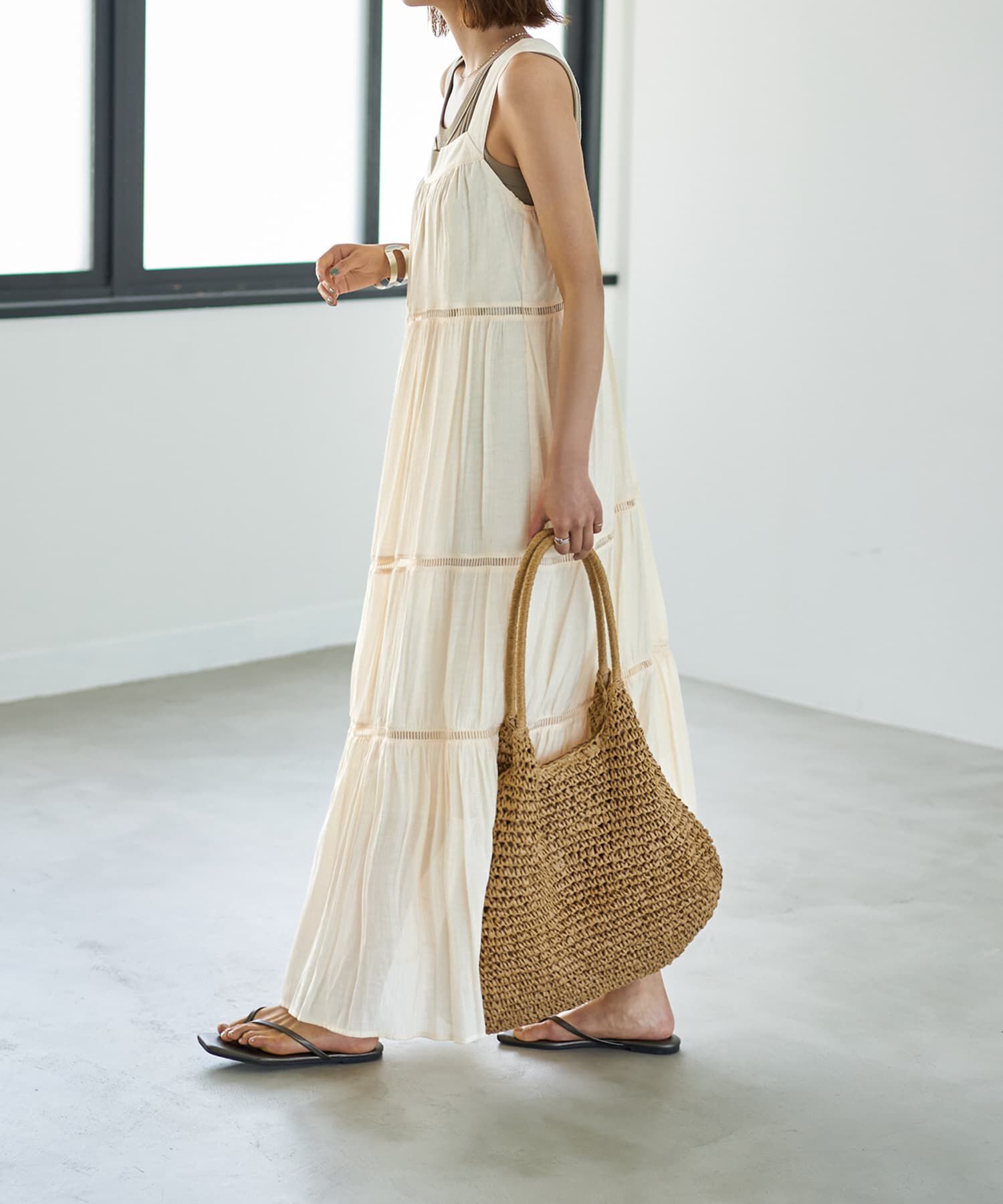 STYLE DELI「楊柳ティアードロングワンピース」|ワンピース|