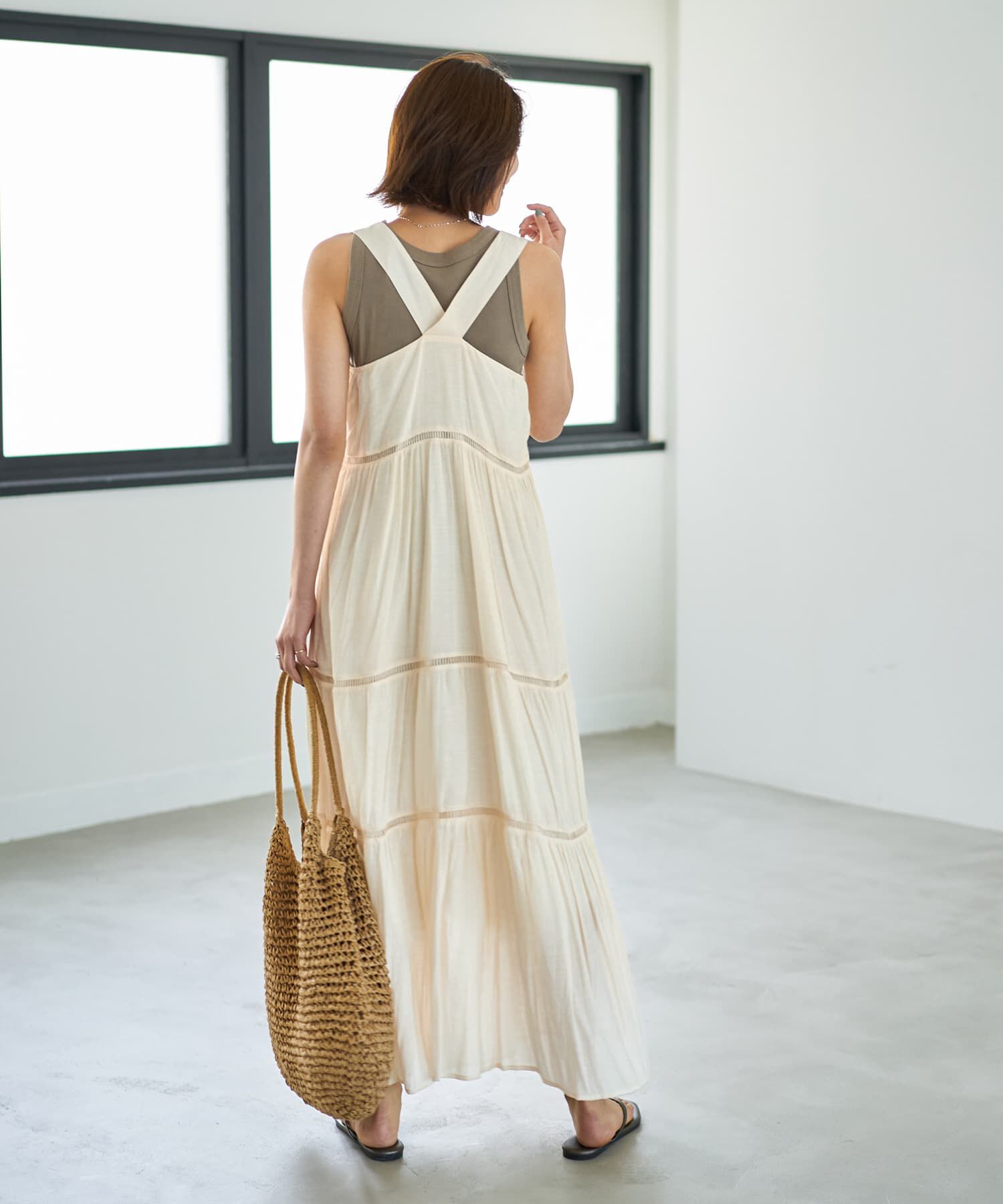 STYLE DELI「楊柳ティアードロングワンピース」|ワンピース|