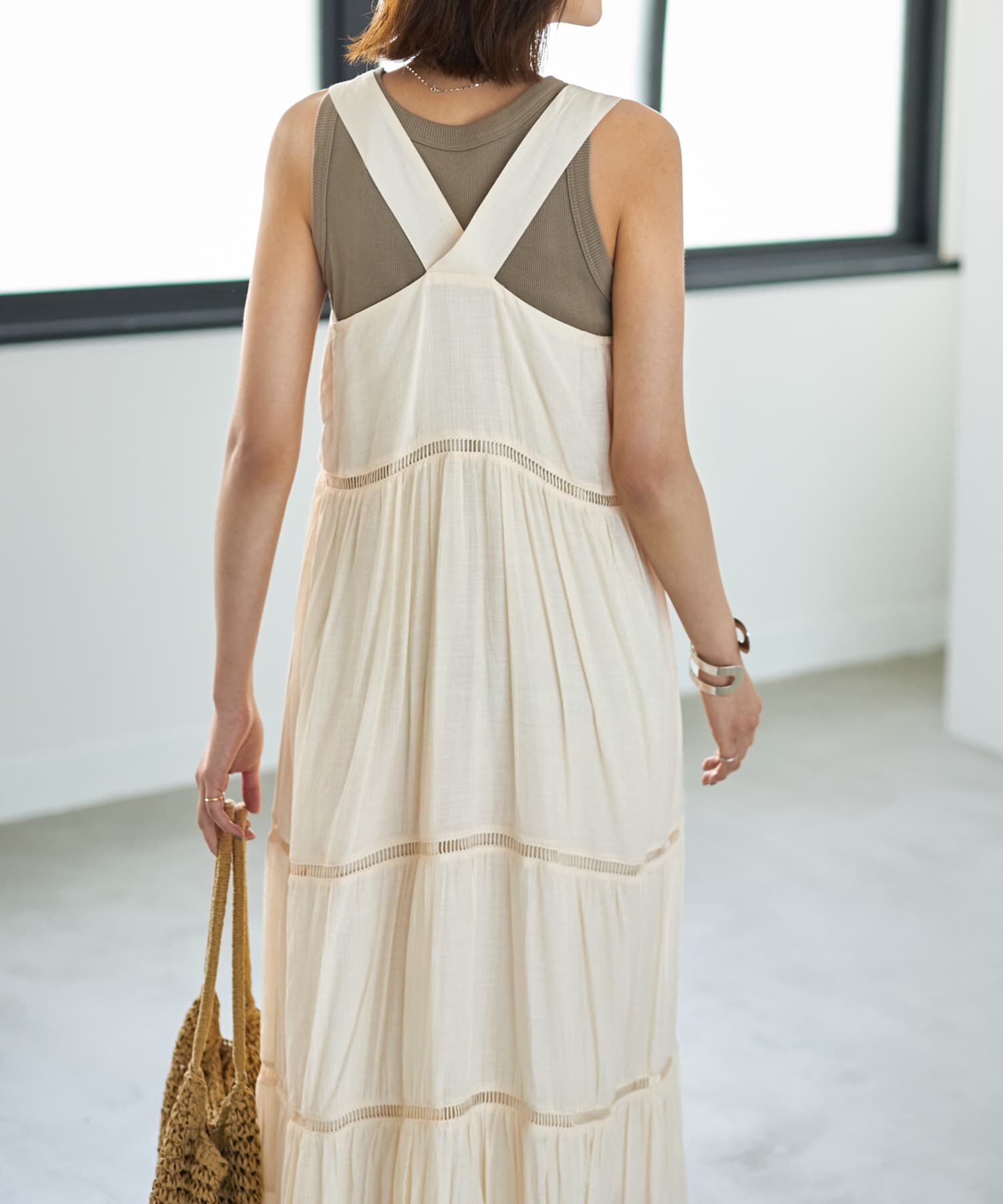 STYLE DELI「楊柳ティアードロングワンピース」|ワンピース|