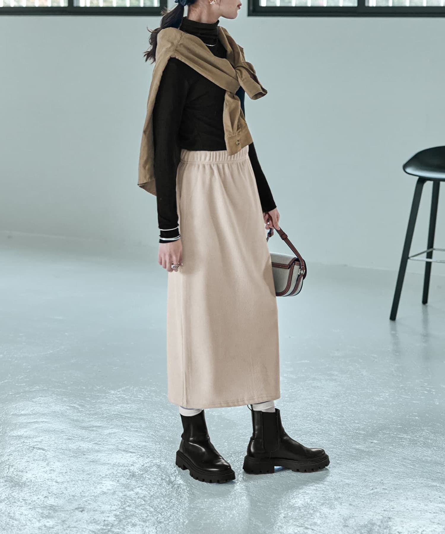 STYLE DELI「表面リブストレッチペンシルスカート」|スカート|