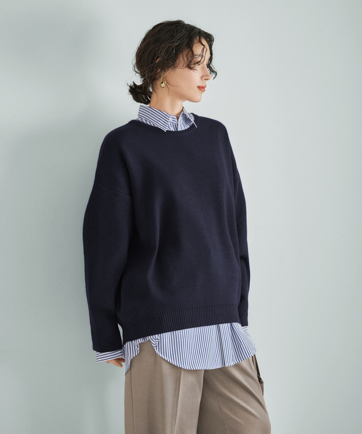 STYLE DELI「３シーズンコットン混紡◆オーバースリーブプルオーバー」|プルオーバー|