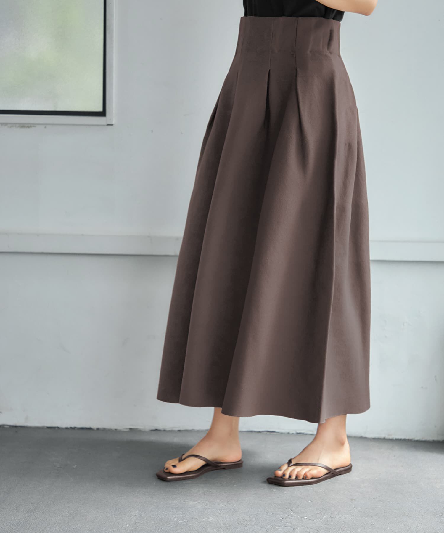 STYLE DELI「スポンディッシュボリュームタックスカート」|フレア|