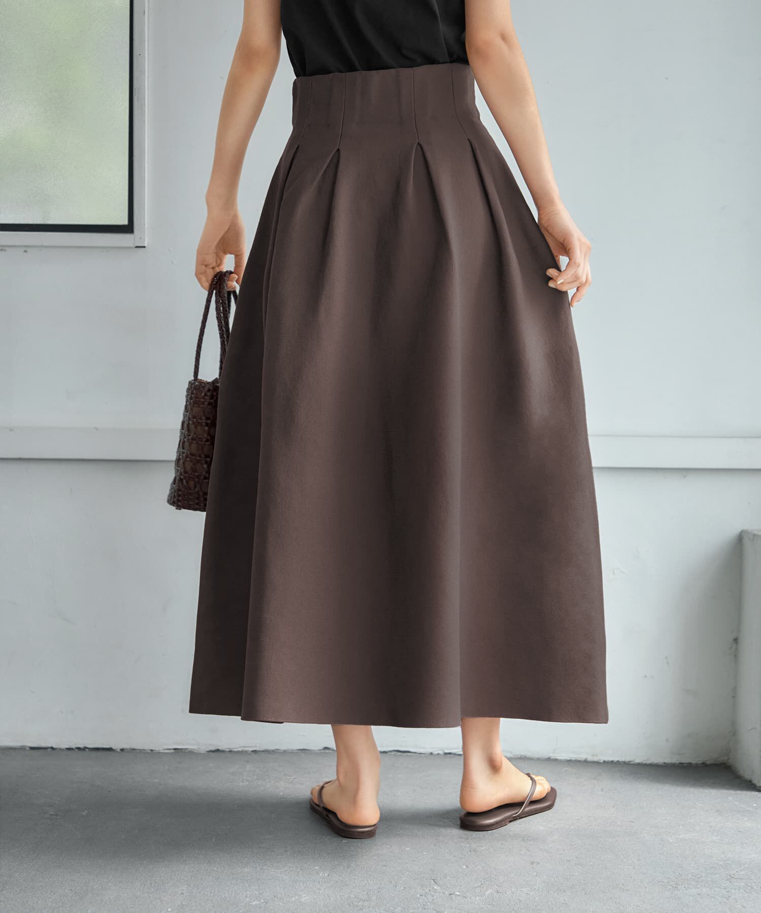 STYLE DELI「スポンディッシュボリュームタックスカート」|フレア|