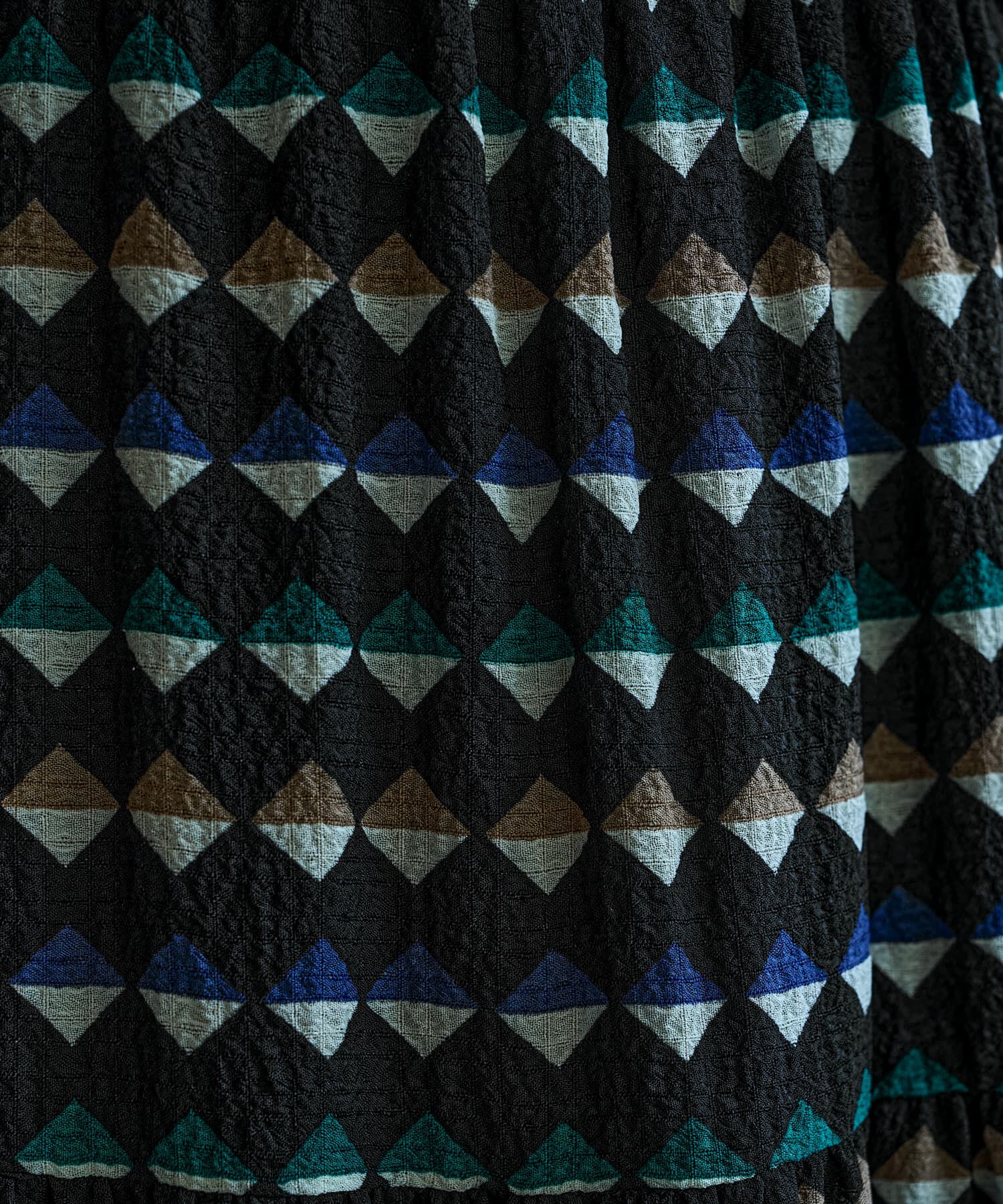 STYLE DELI「ひし形カラープリントティアードスカート」|フレア|