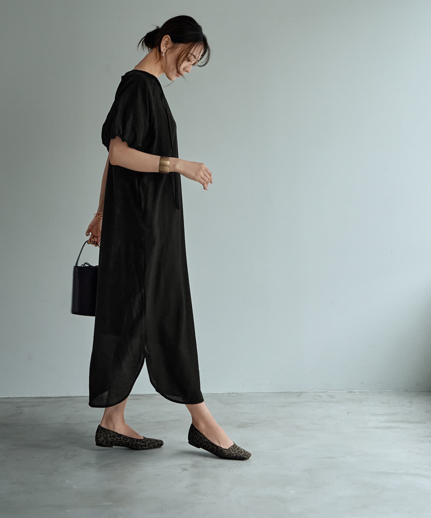 STYLE DELI「バルーンスリーブラグラン楊柳ワンピース」|ワンピース|