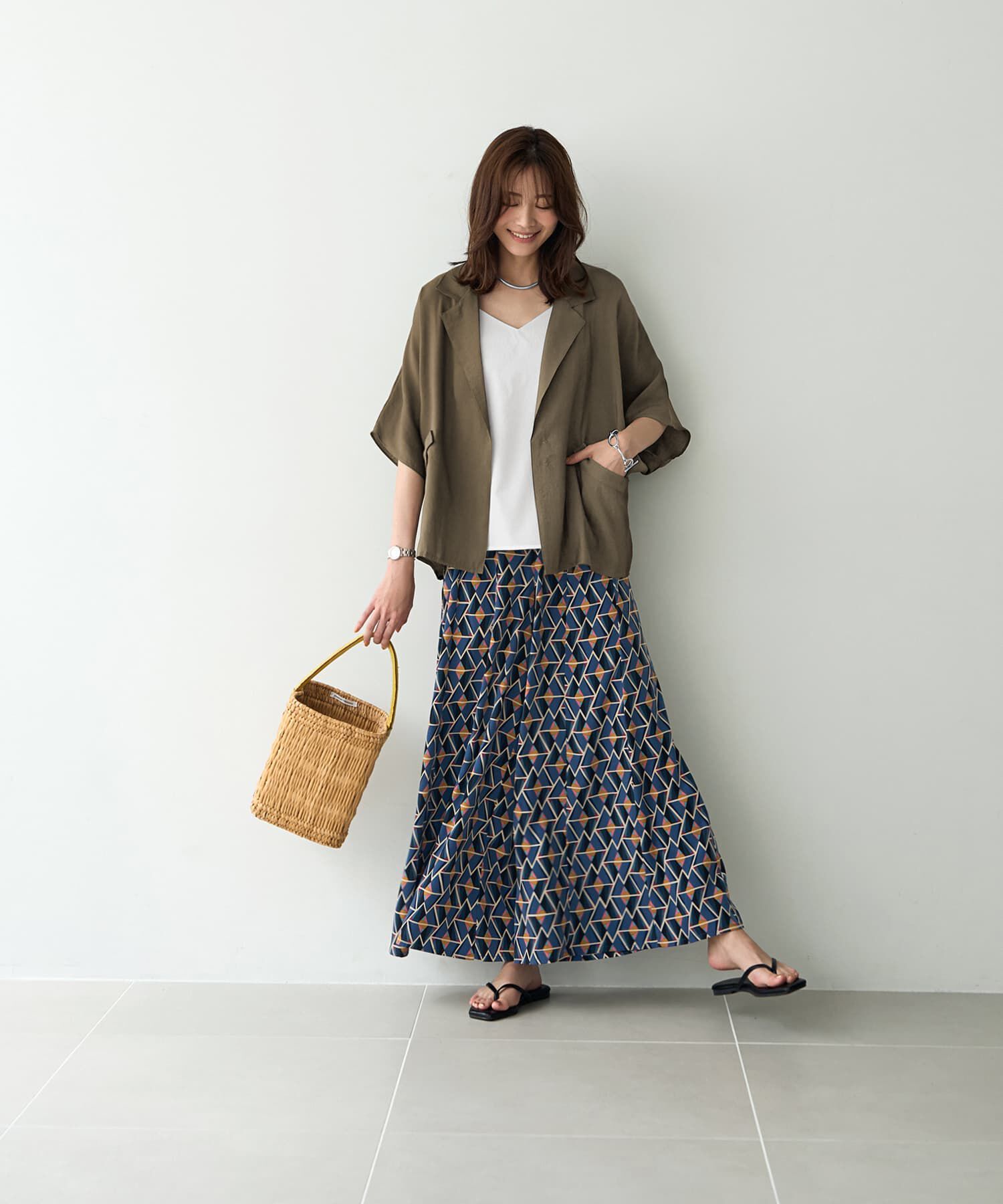 STYLE DELI「薄っすらシアーシャツジャケット」|テーラードジャケット|