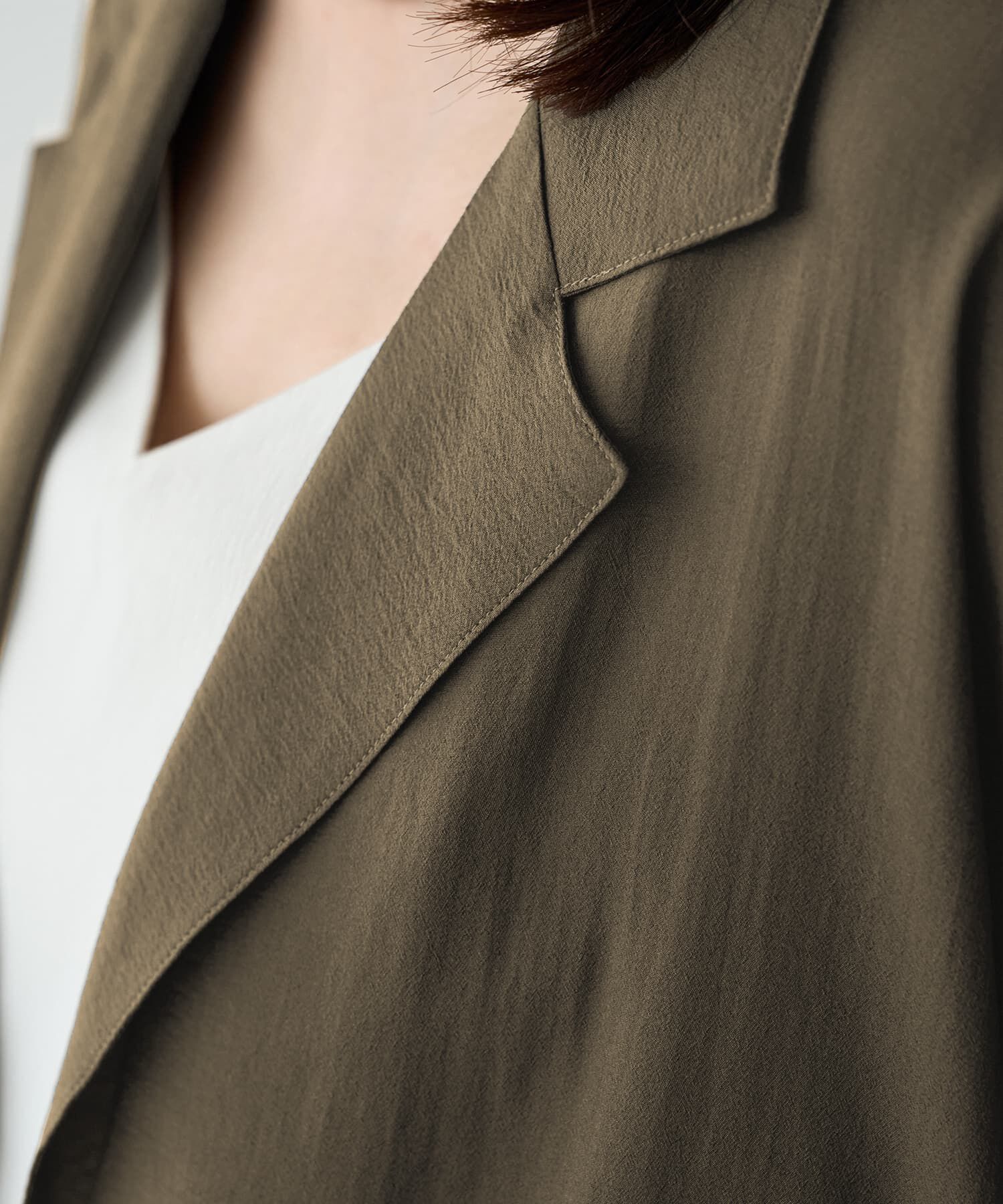 STYLE DELI「薄っすらシアーシャツジャケット」|テーラードジャケット|