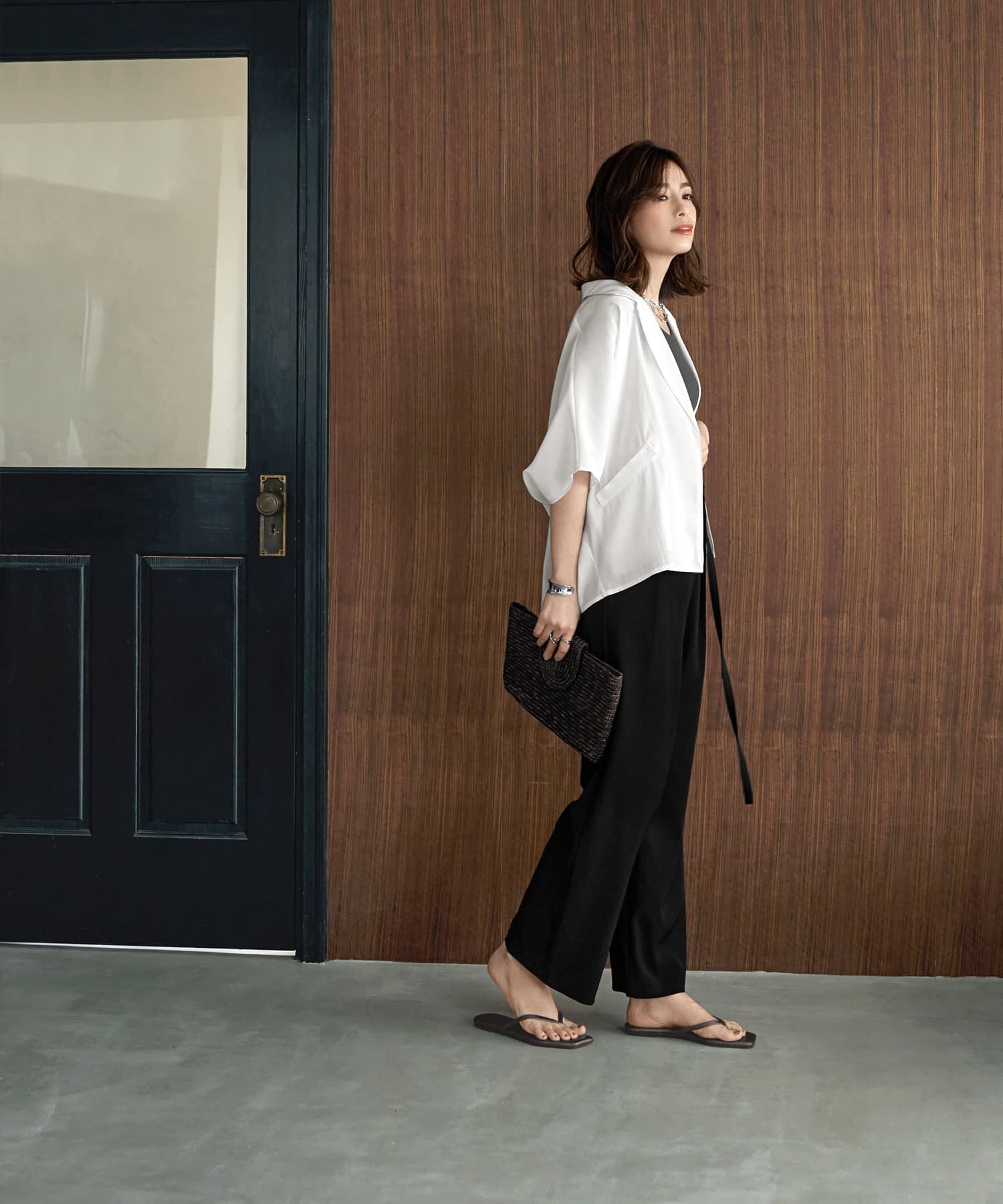 STYLE DELI「薄っすらシアーシャツジャケット」|テーラードジャケット|