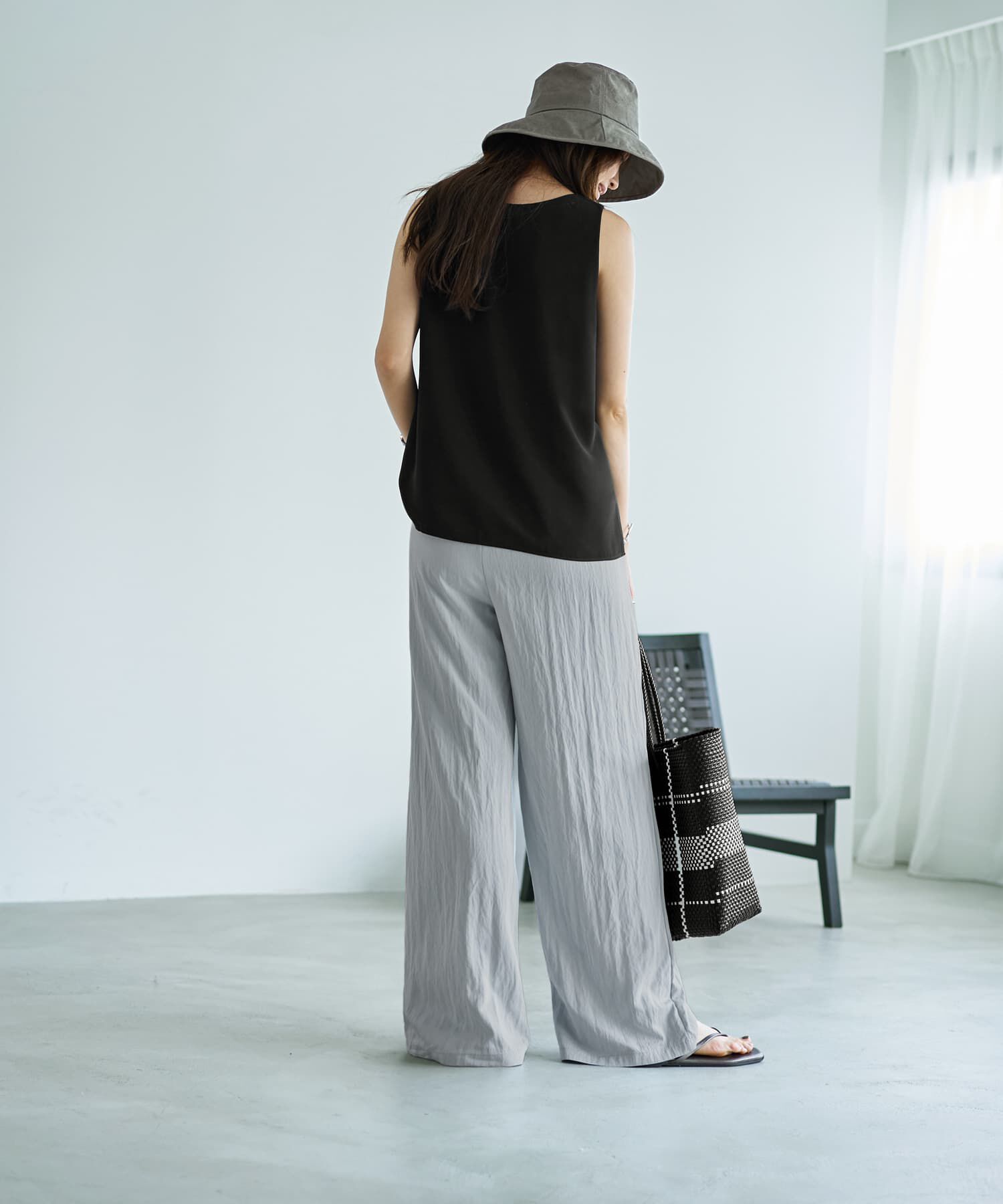  「透けないジョーゼットタンクトップ」|タンクトップ|