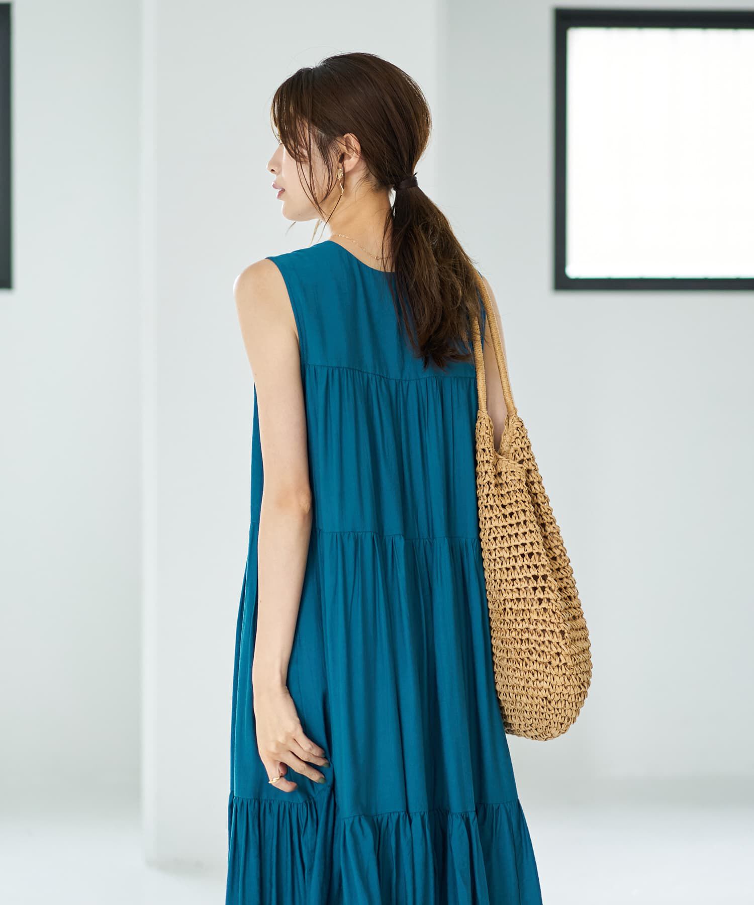 STYLE DELI「【LUXE】楊柳ティアードサマードレスB」|ワンピース|