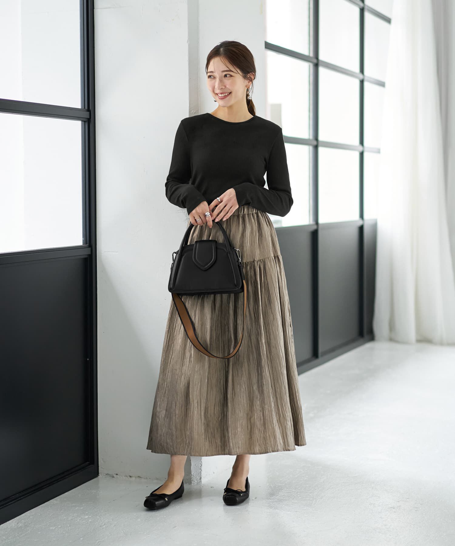 STYLE DELI「中太リブBASIC長袖カットソートップス」|Tシャツ・カットソー|