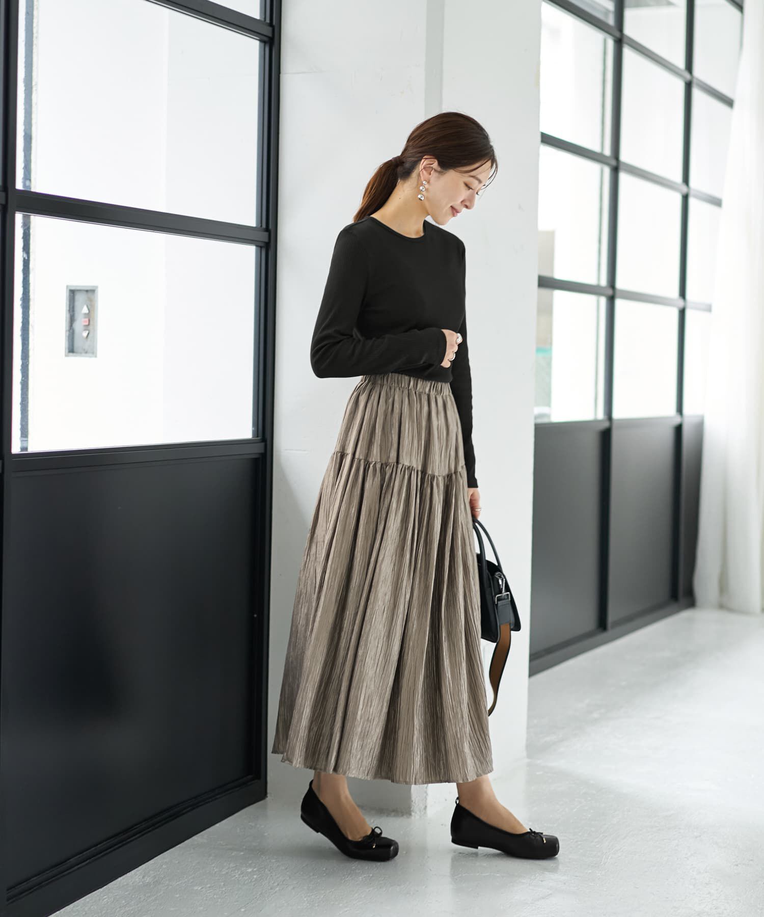 STYLE DELI「中太リブBASIC長袖カットソートップス」|Tシャツ・カットソー|