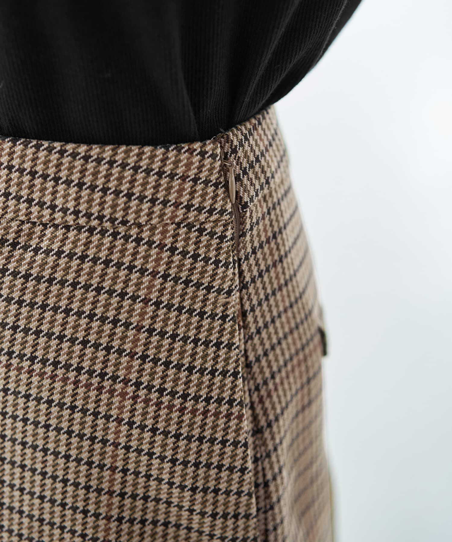 STYLE DELI「グレンチェック柄Aラインスカート」|スカート|