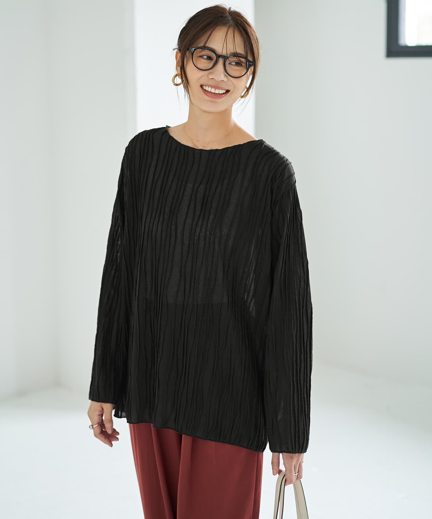 STYLE DELI「ウェーブラインガーゼトップス」|Tシャツ・カットソー|