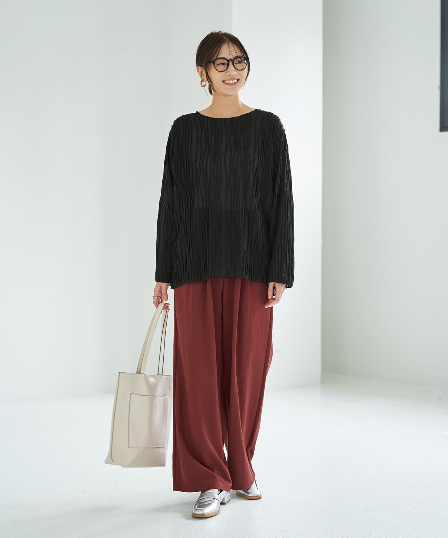 STYLE DELI「ウェーブラインガーゼトップス」|Tシャツ・カットソー|