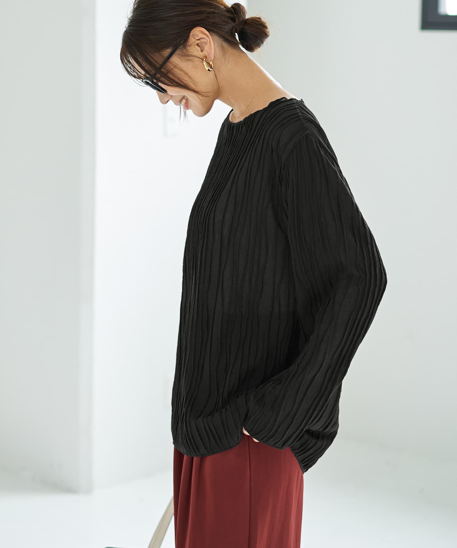 STYLE DELI「ウェーブラインガーゼトップス」|Tシャツ・カットソー|