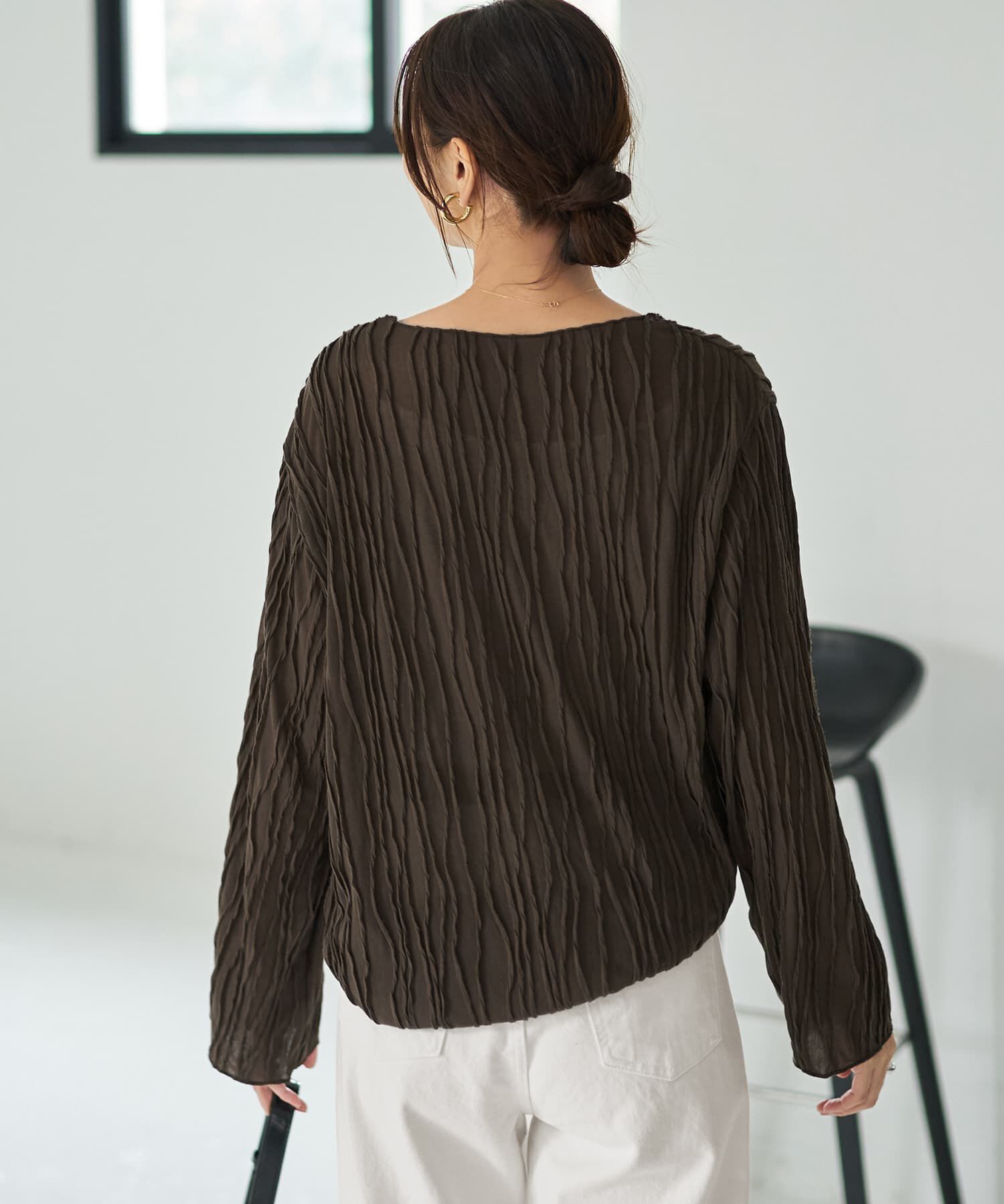 STYLE DELI「ウェーブラインガーゼトップス」|Tシャツ・カットソー|