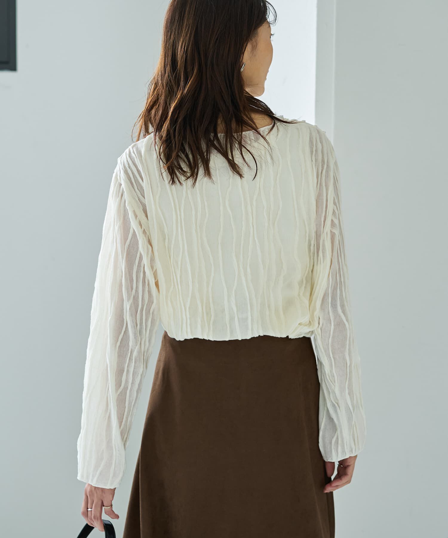 STYLE DELI「ウェーブラインガーゼトップス」|Tシャツ・カットソー|