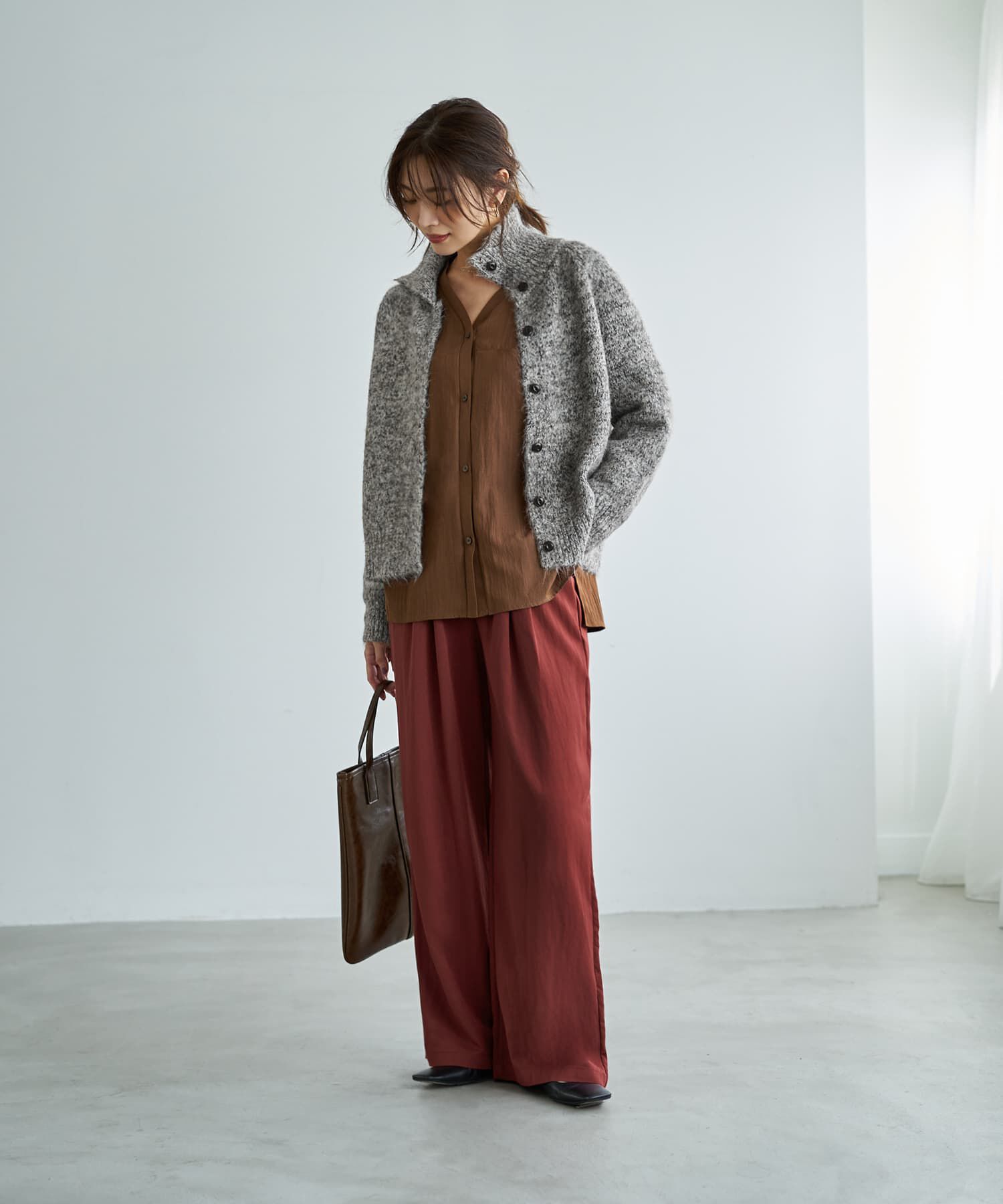 STYLE DELI「袖口リブの身頃がポケットVネックシャツ」|シャツ・ブラウス|