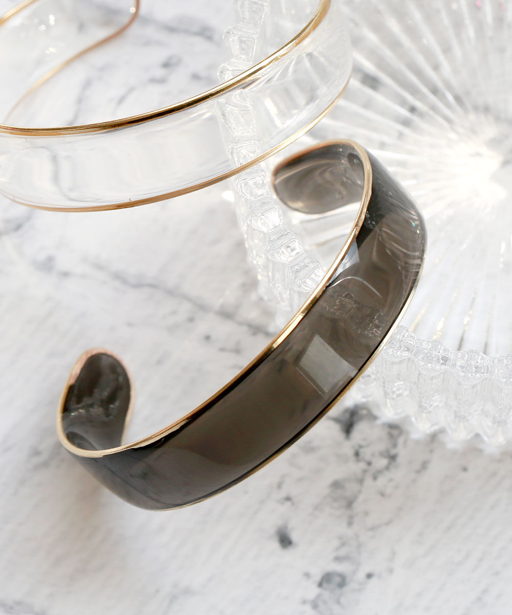 colleca la「クリアバングル」|ブレスレット・バングル|グレー