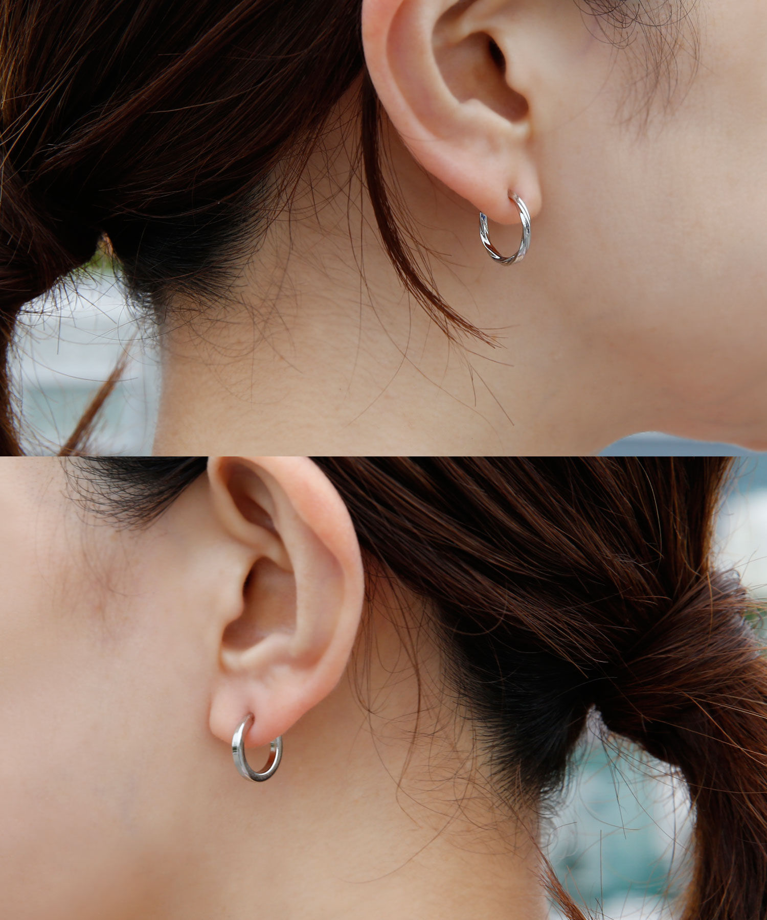 colleca la「セットフープイヤリング[twist]」|イヤリング|シルバー