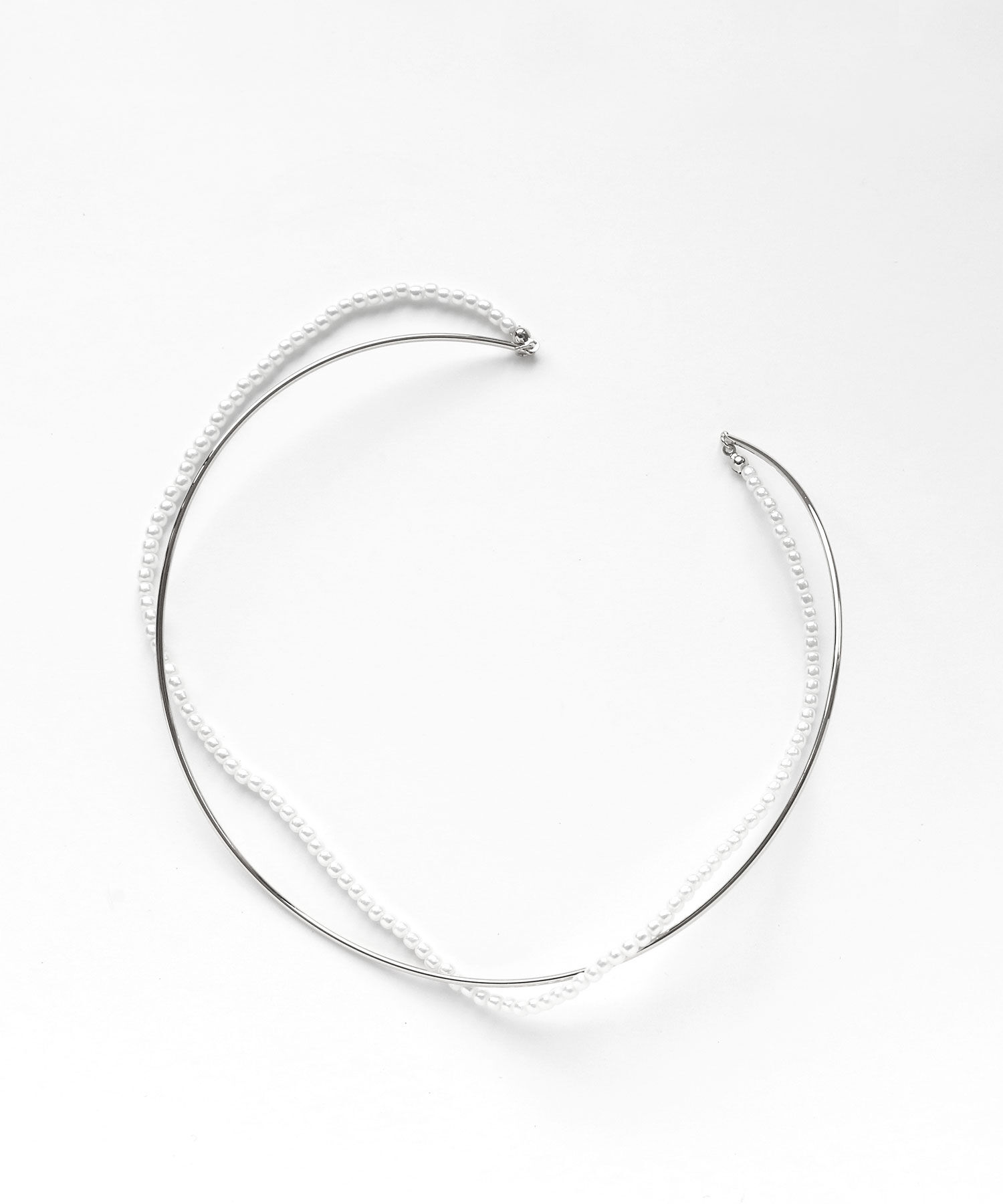 colleca la「メタル&times;パール 2連チョーカー」|ネックレス|