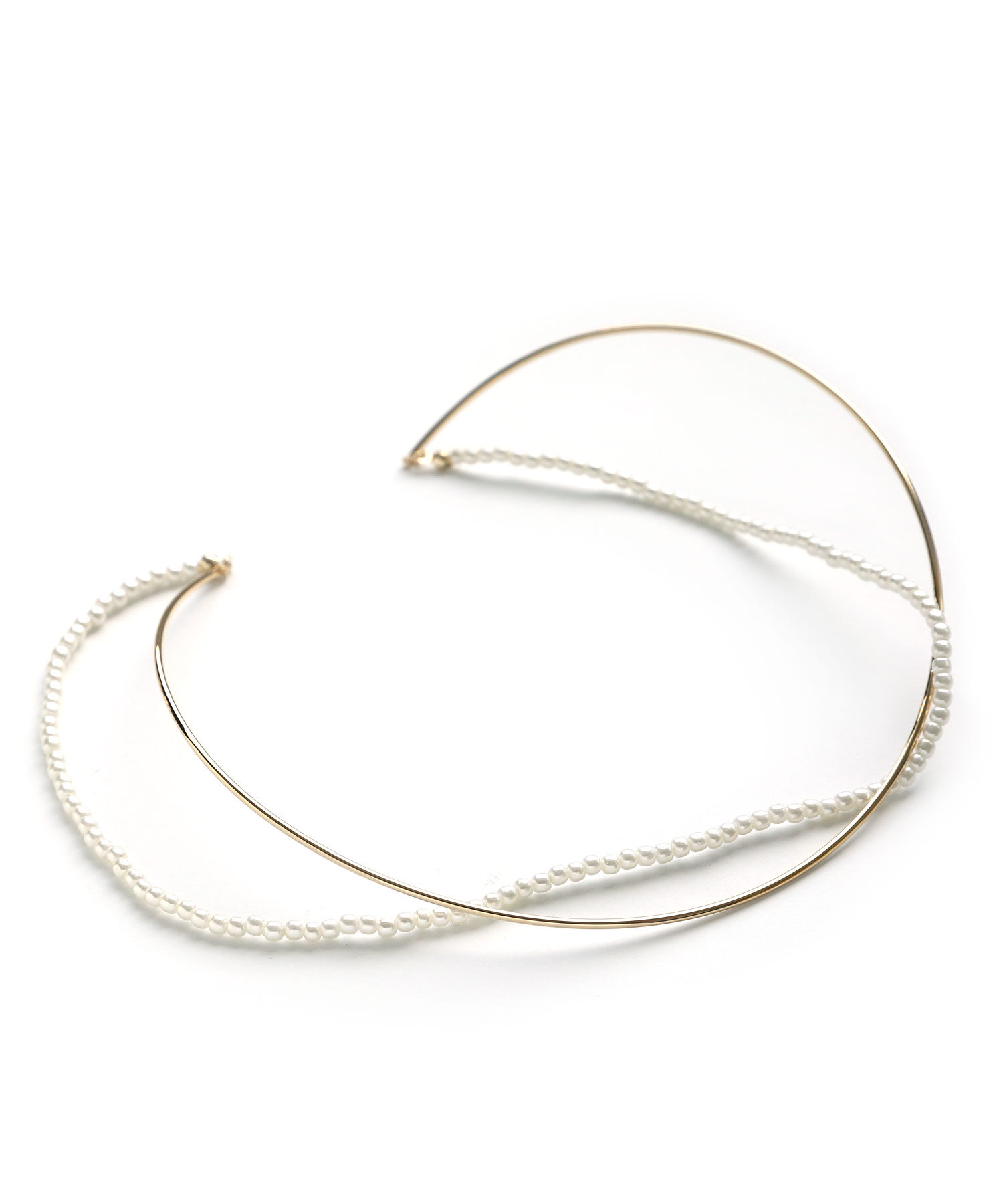 colleca la「メタル&times;パール 2連チョーカー」|ネックレス|